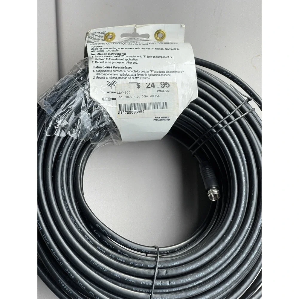150ft GQ RG6 Coaxial Cable